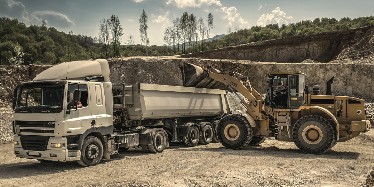 Construction site with heavy equipment